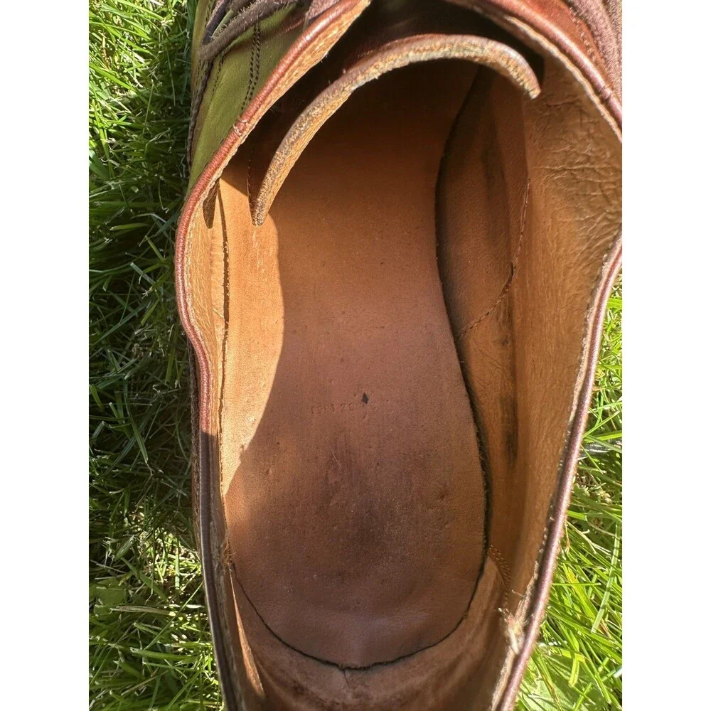 Frye Dress Shoes Mens 11D James Wingtip Brogue Gunnboat Oxford Brown Casual